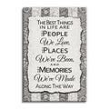 The Best Things In Life Are People Places Memories Canvas – Family Art