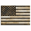 Black And White American Flag Canvas – Rustic Patriotic Wall Decor