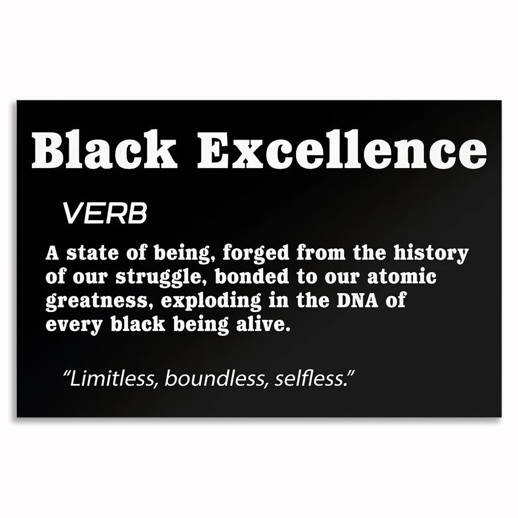 Black Excellence Canvas Wall Art – Definition Print Office Decor