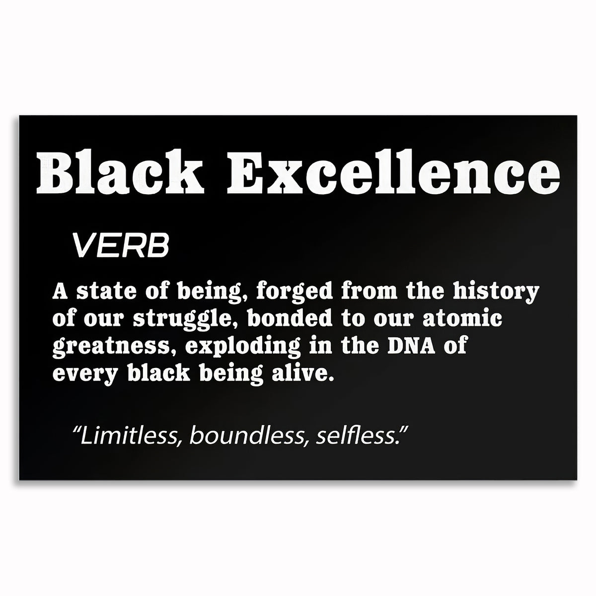 Black Excellence Canvas Wall Art – Definition Print Office Decor