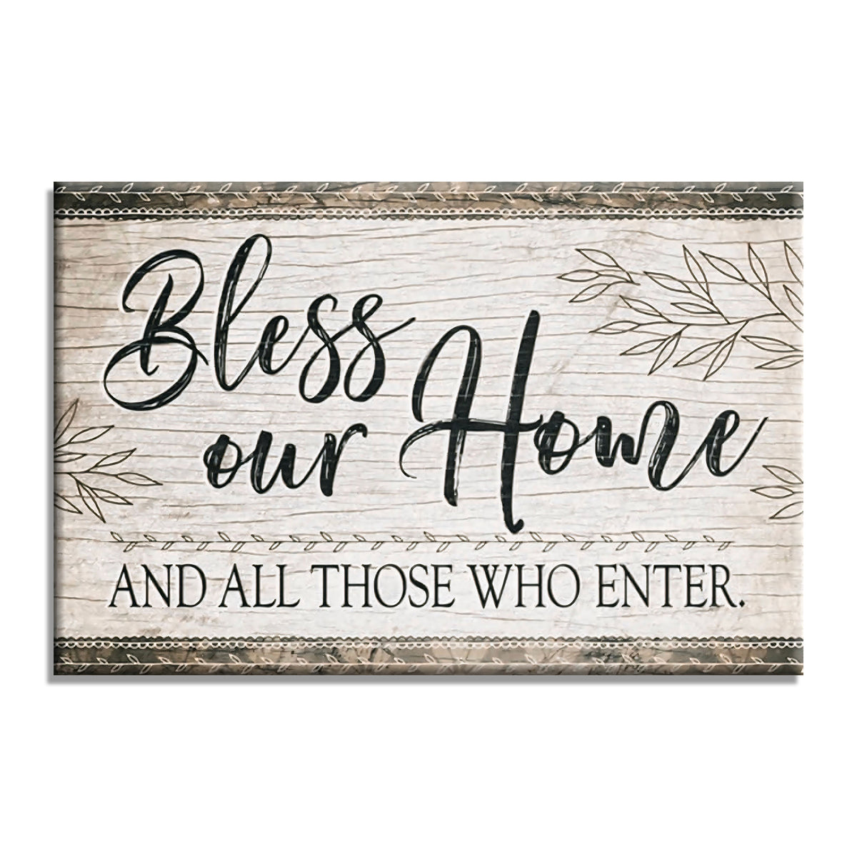 Bless Our Home And All Those Who Enter Canvas – Entryway Decor