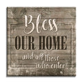 Bless Our Home And All Those Who Enter Canvas – Dark Rustic Decor