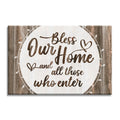 Bless Our Home And All Who Enter Canvas – Small Framed Look Wall Art