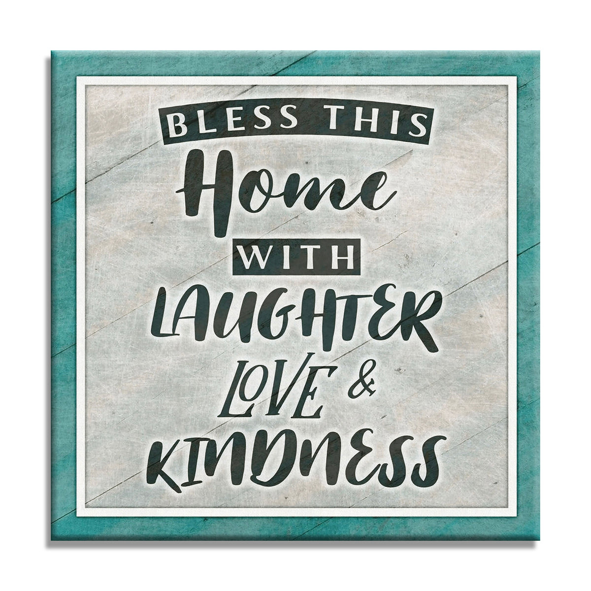 Bless This Home With Love And Laughter Canvas – Housewarming Decor