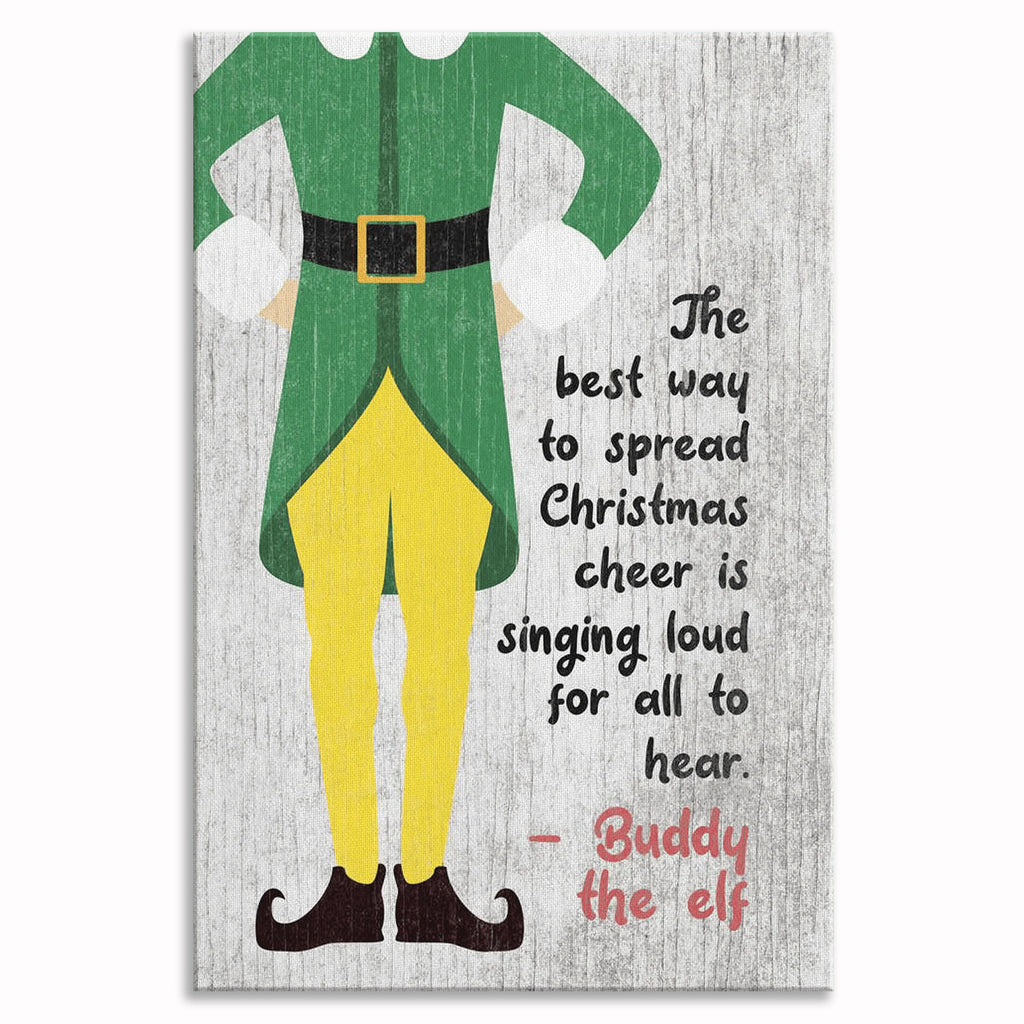 Buddy The Elf Christmas Cheer Canvas – Funny Holiday Wall Decor