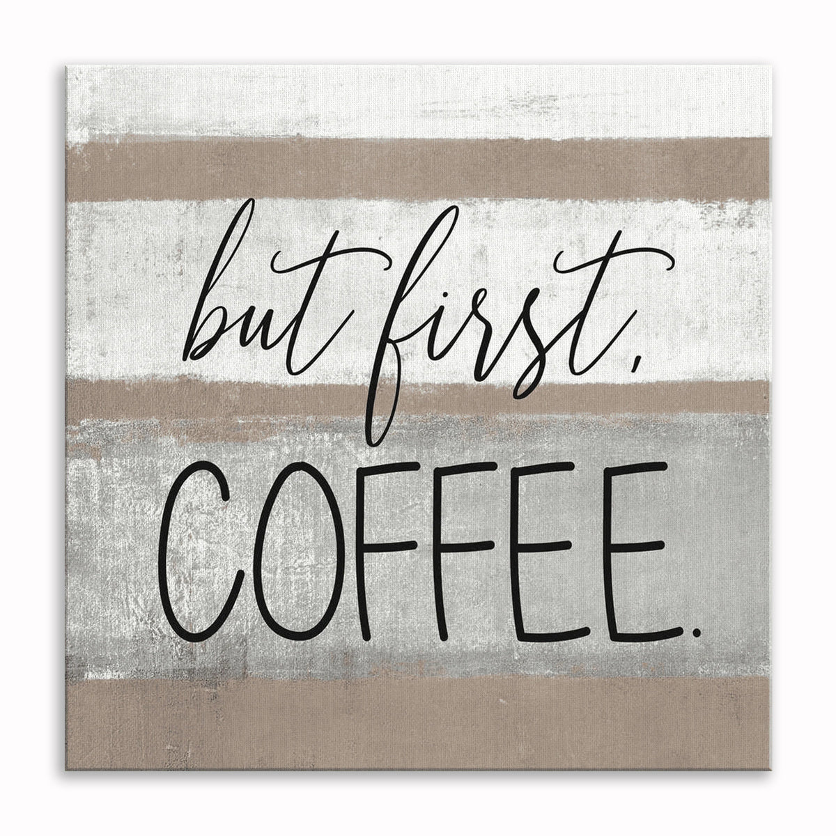 But First Coffee Canvas Wall Art – Kitchen And Coffee Bar Decor