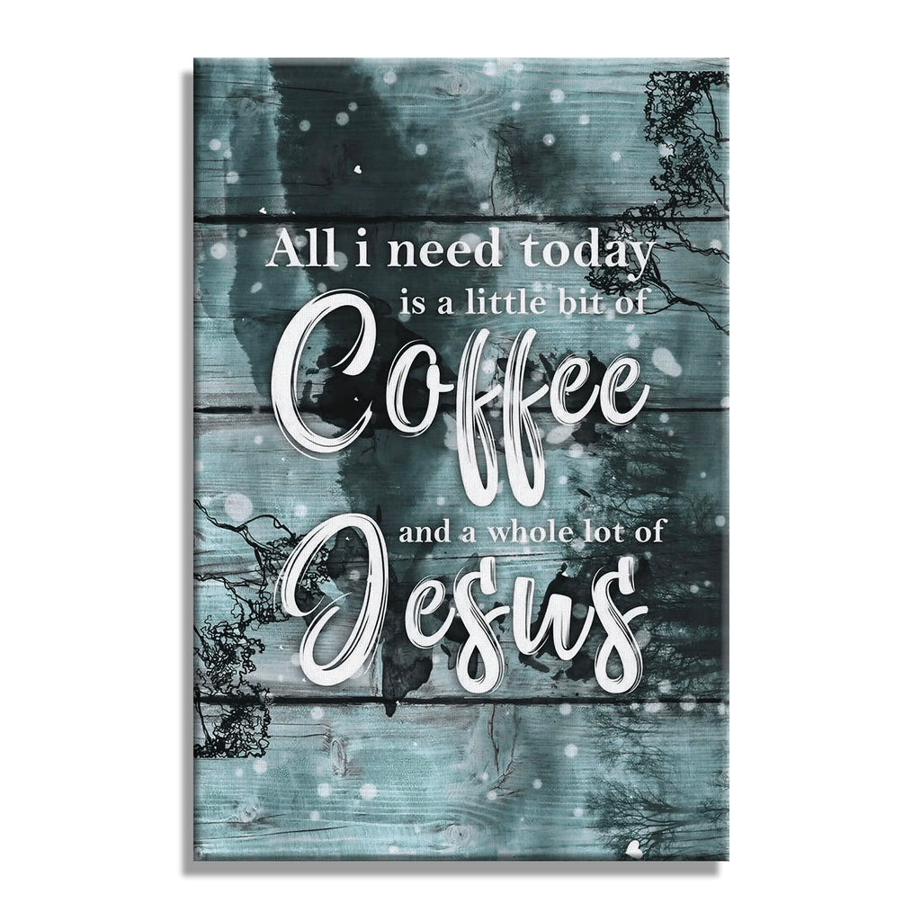 Fueled By Coffee And Jesus Canvas – Christian Kitchen Wall Decor