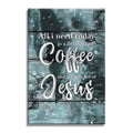 Fueled By Coffee And Jesus Canvas – Christian Kitchen Wall Decor