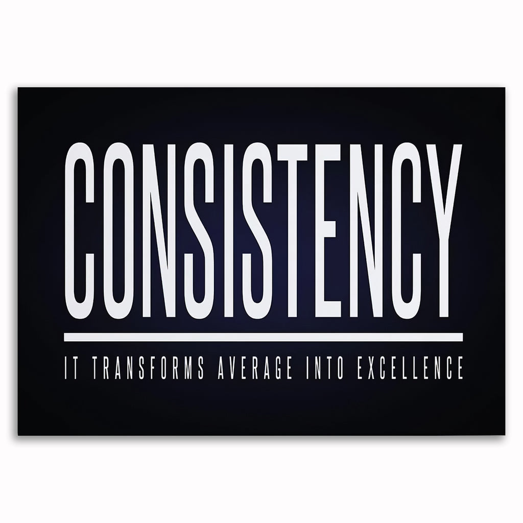 Consistency Definition Canvas Wall Art – Motivational Office Decor