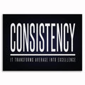 Consistency Definition Canvas Wall Art – Motivational Office Decor