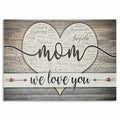 Personalized Reasons We Love You Mom Canvas – Custom Mother's Day Gift