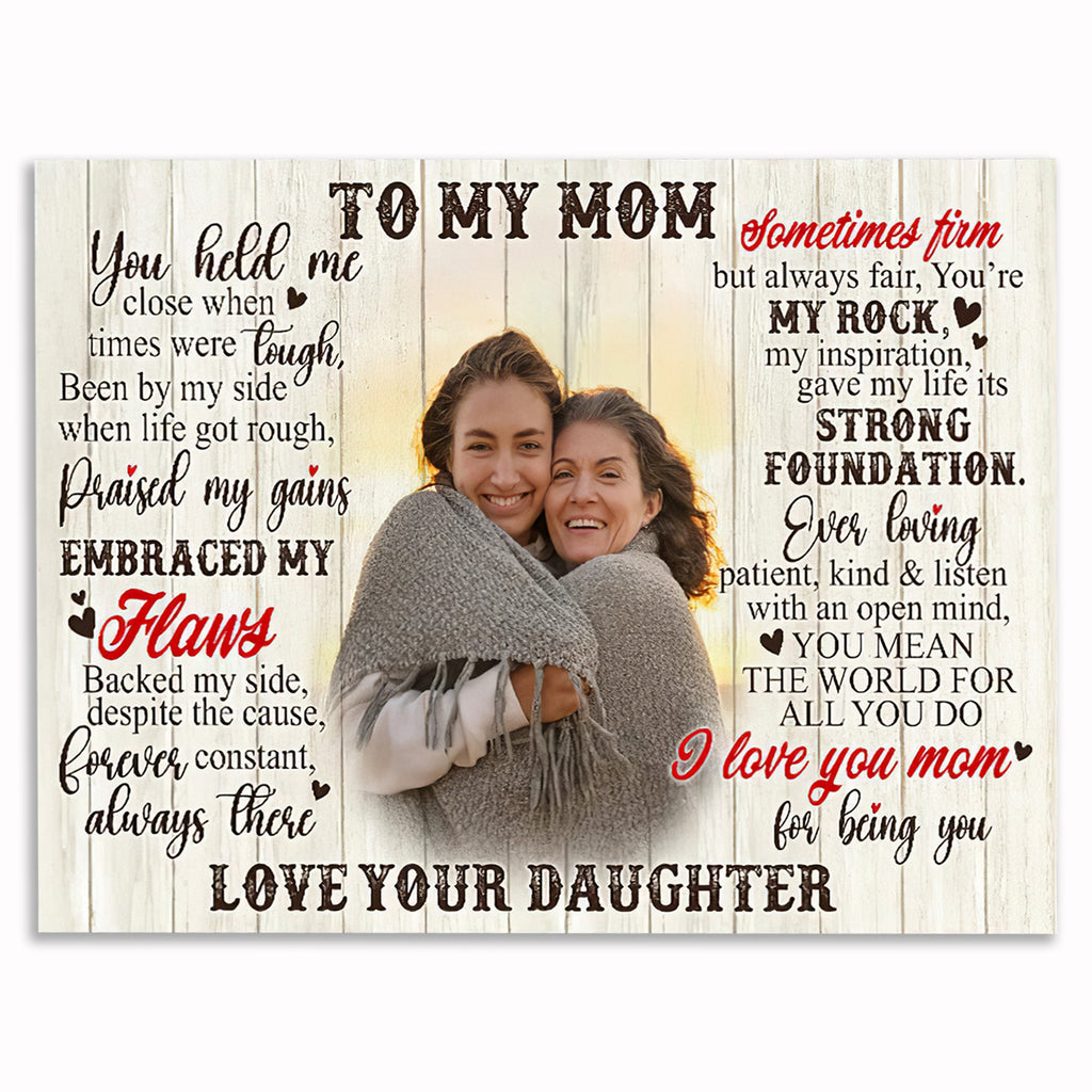 Personalized To My Mom Photo Canvas – Mother And Daughter Gift