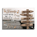 Personalized Family A Little Bit Of Crazy Canvas – Custom Name Sign