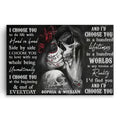 Personalized Sugar Skull I Choose You Canvas – Custom Couple Gift