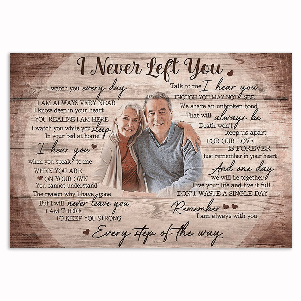 Personalized Memorial Photo Canvas – I Never Left You Sympathy Gift