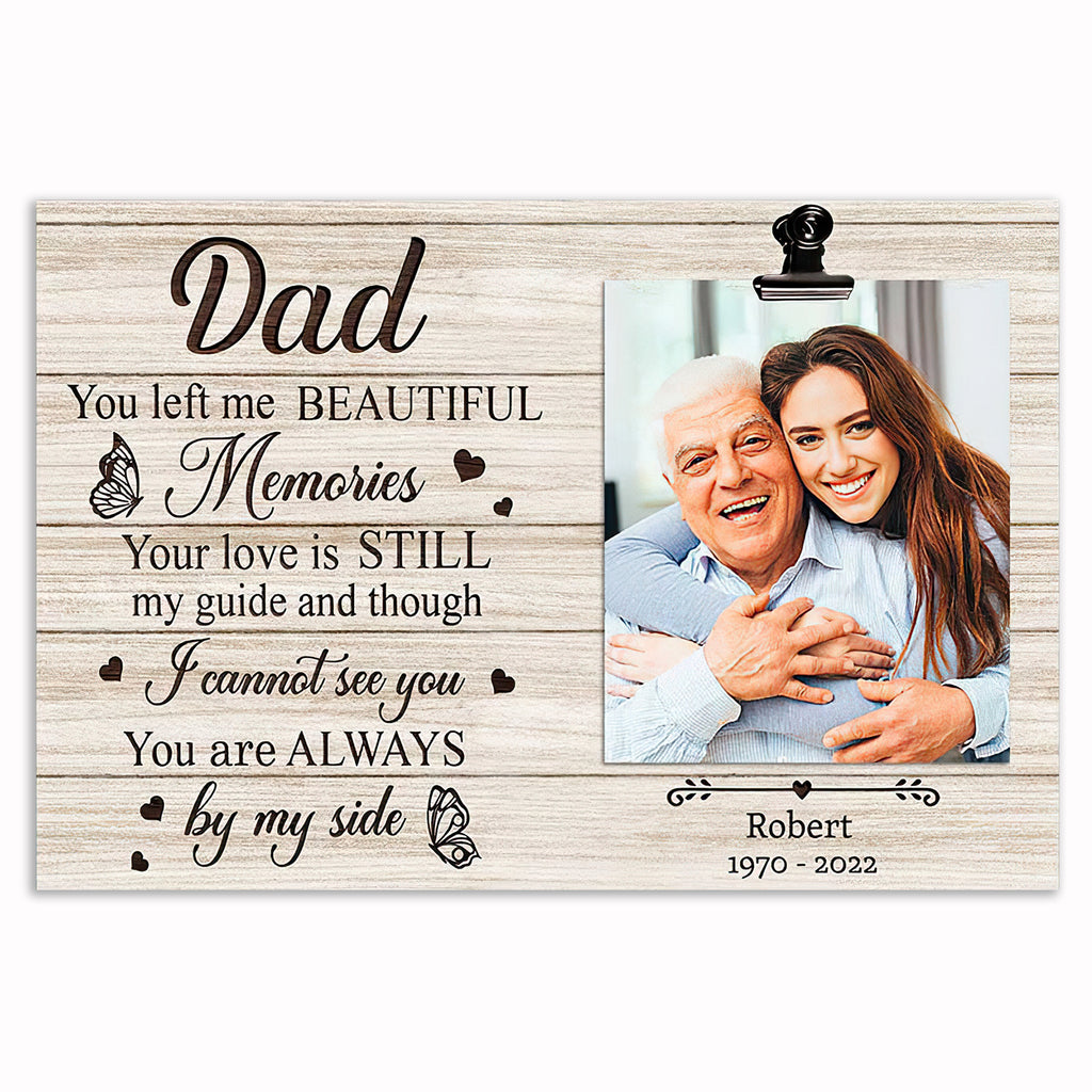 Personalized You Left Me Beautiful Memories Canvas – Memorial Photo