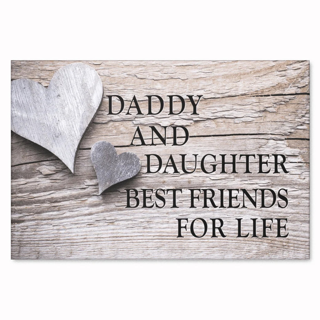 Daddy And Daughter Best Friends For Life Canvas – Father's Day Decor