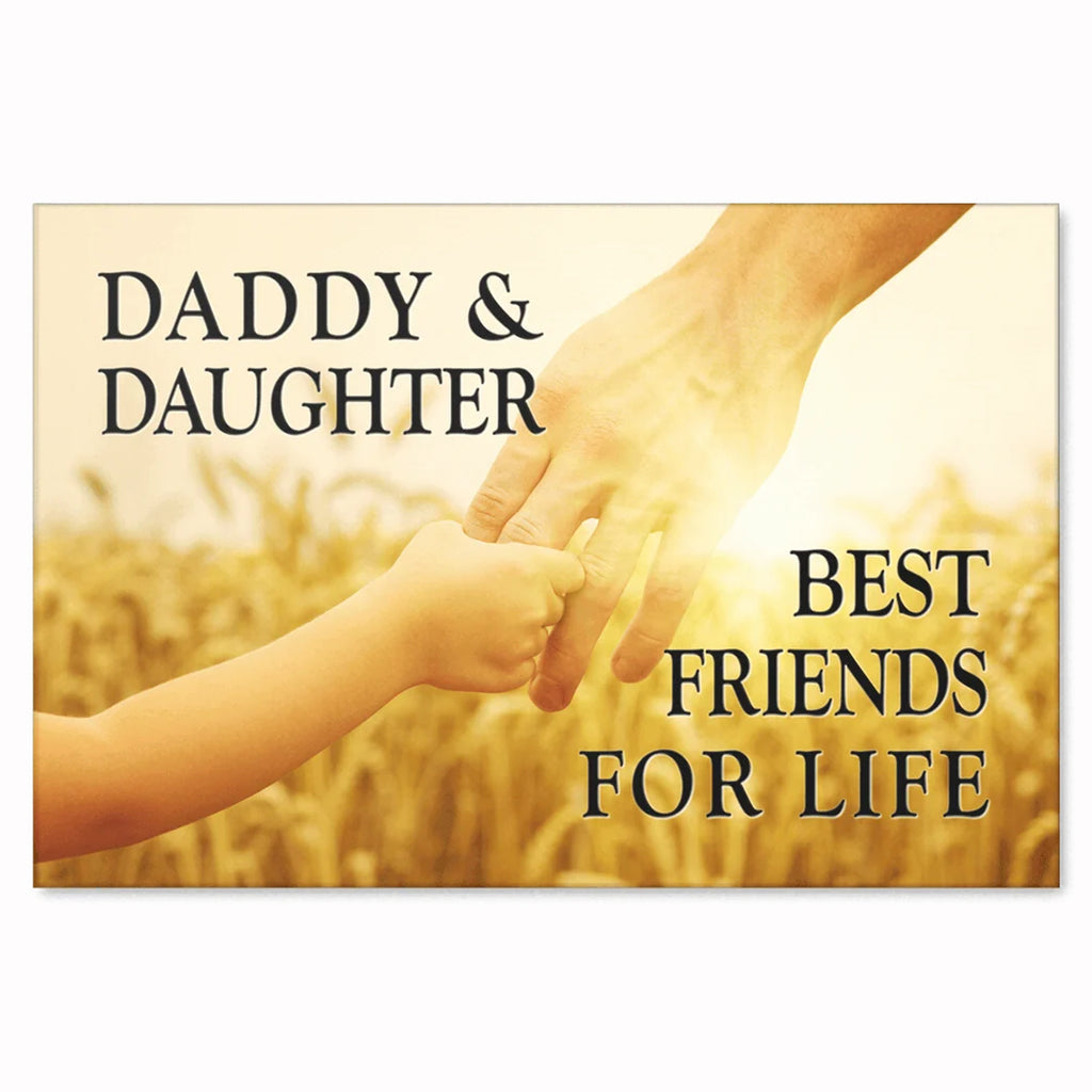 Daddy And Daughter Sunset Canvas – Father Daughter Wall Art