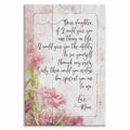 Dear Daughter Love Mom Canvas Wall Art – Gift For Daughter