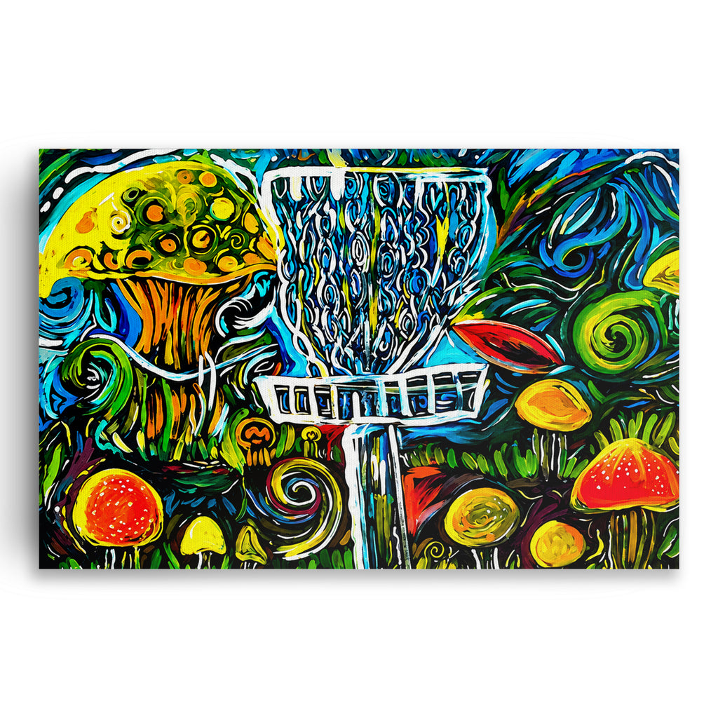 Colorful Disc Golf Canvas Wall Art – Vibrant Disc Golf Gift