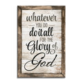 Whatever You Do Do It All For The Glory Of God Canvas – Christian