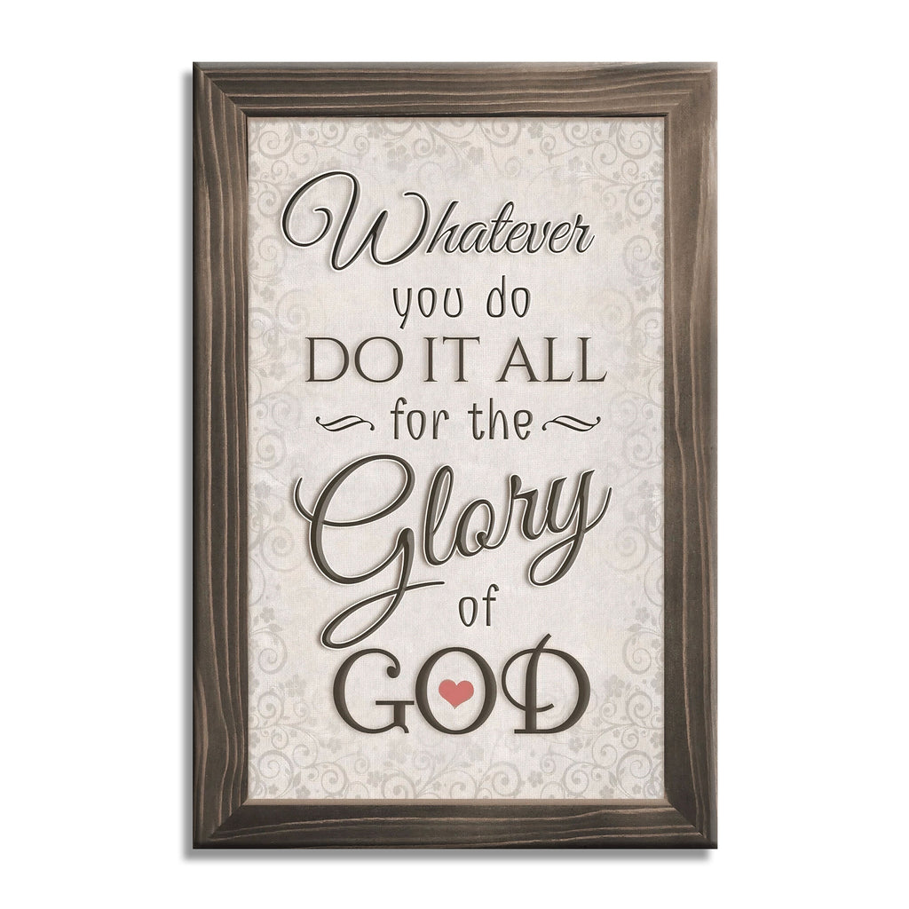 Do It All For The Glory Of God Canvas – Framed Look Christian Wall Art