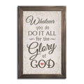 Do It All For The Glory Of God Canvas – Framed Look Christian Wall Art