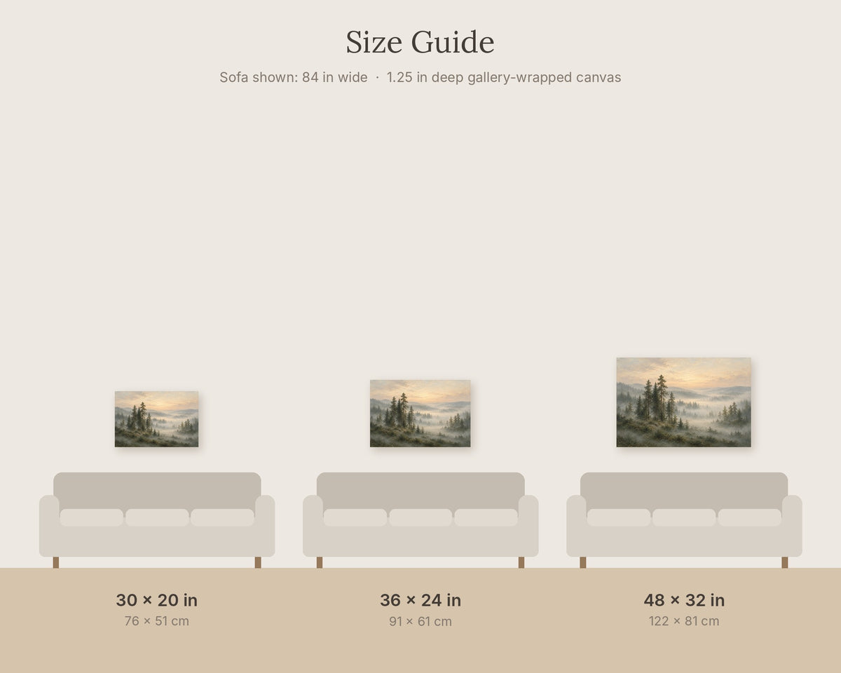 PINE size guide
