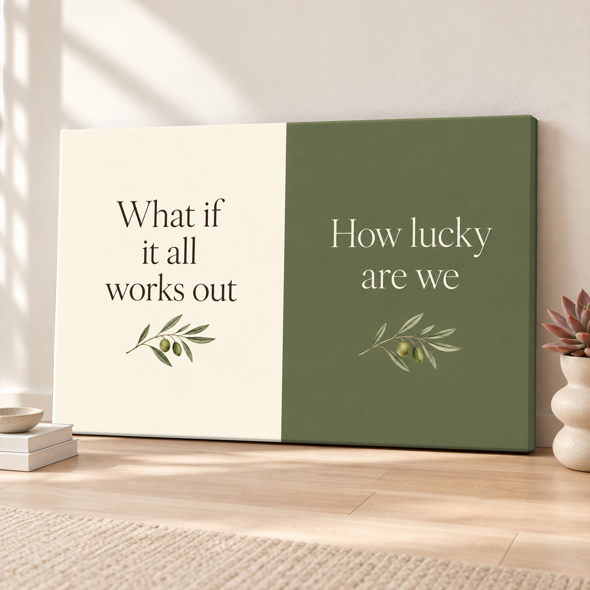 What If It All Works Out Wall Art - room mockup 3