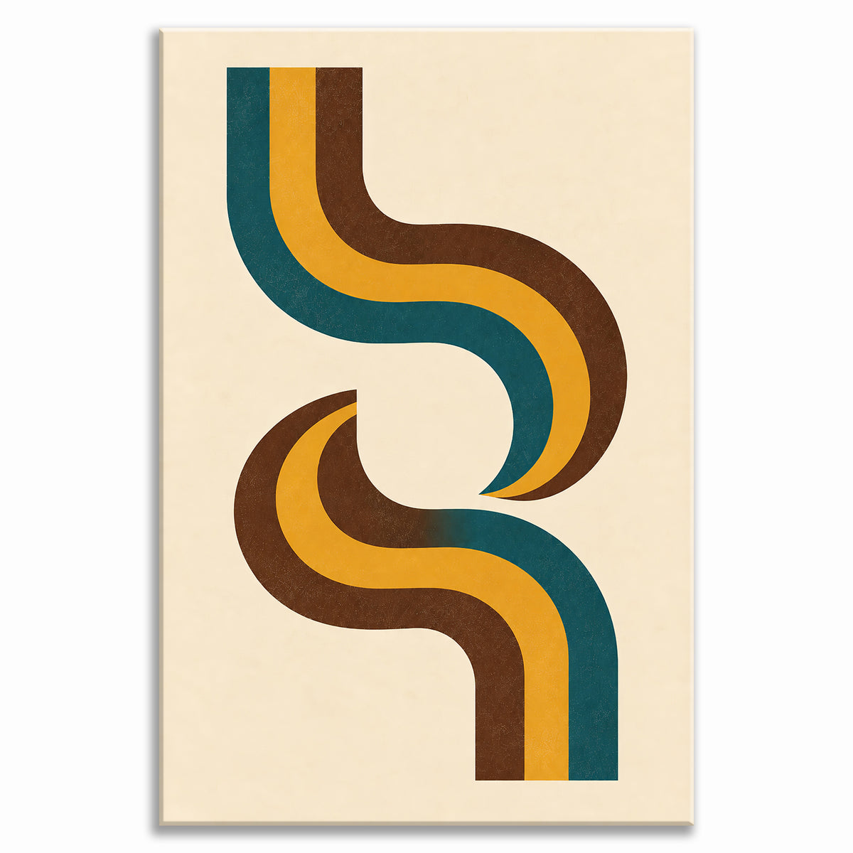 Set of 3 Mid Century Boho Wall Art - room mockup 10