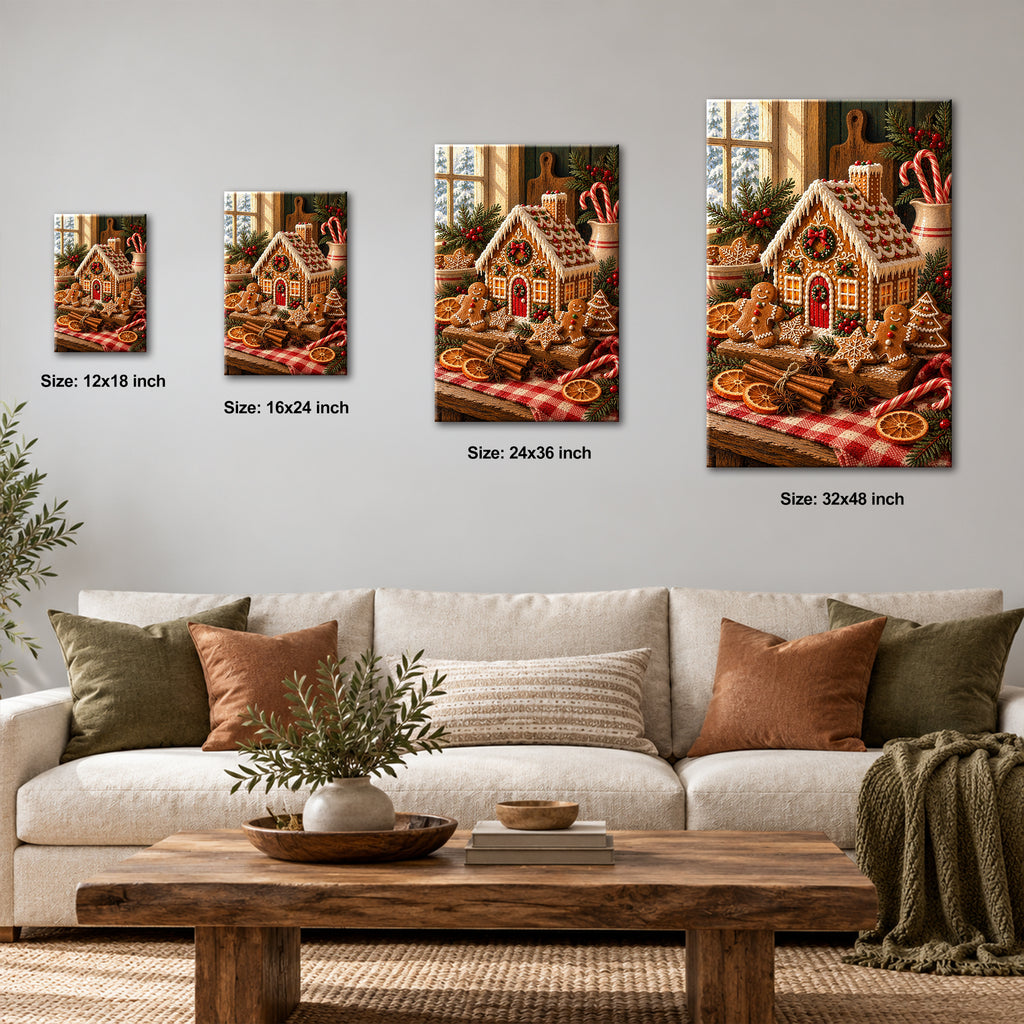 Gingerbread House Wall Art - room mockup 7