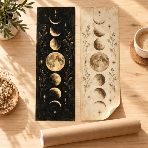 Set of 2 Moon Phases Wall Art - room mockup 1