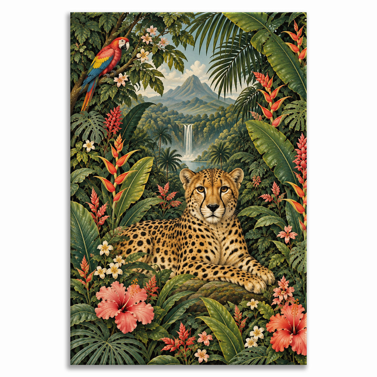Vintage Jungle Cheetah Wall Art - main image