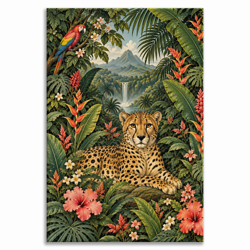 Vintage Jungle Cheetah Wall Art - main image
