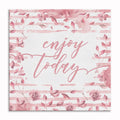 Enjoy Today Canvas Wall Art – Soft Floral Bedroom Decor