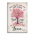 Faith Hope Love The Greatest Of These Is Love Canvas – Christian Decor