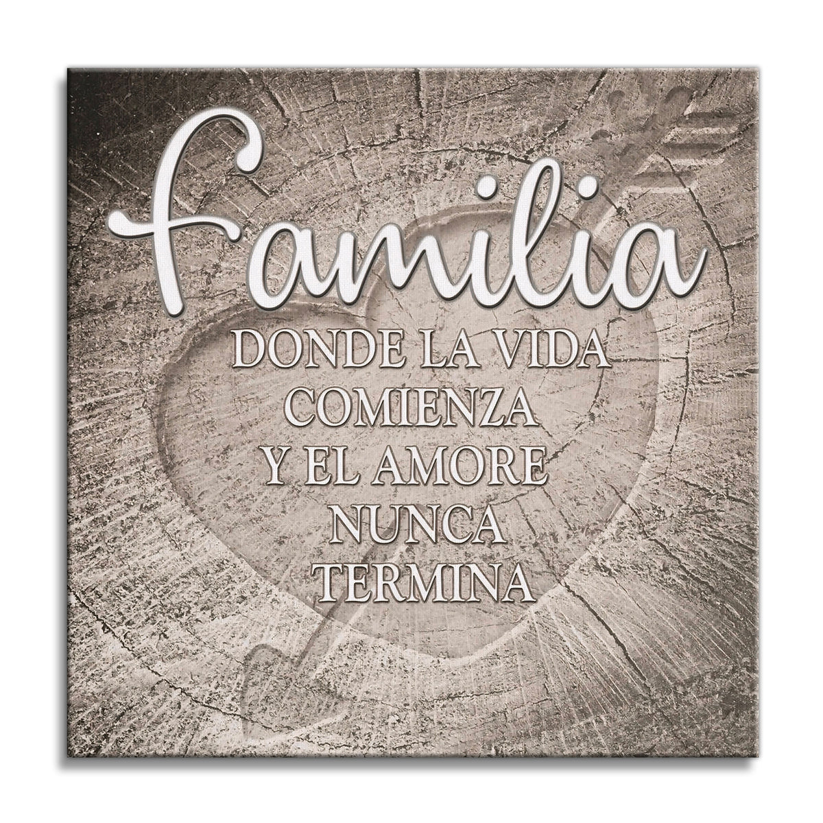 Familia Donde La Vida Comienza Canvas – Spanish Family Wall Art