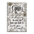 Family A Blessing Canvas Wall Art – Rustic Family Home Decor