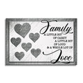 Family A Little Bit Of Crazy Canvas – Grey Hearts Family Wall Art