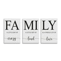 Family A Little Bit Of Crazy Set Of 3 Canvas – Three Panel Wall Art