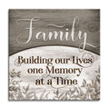 Family Building Our Lives One Memory At A Time Canvas – Home Decor