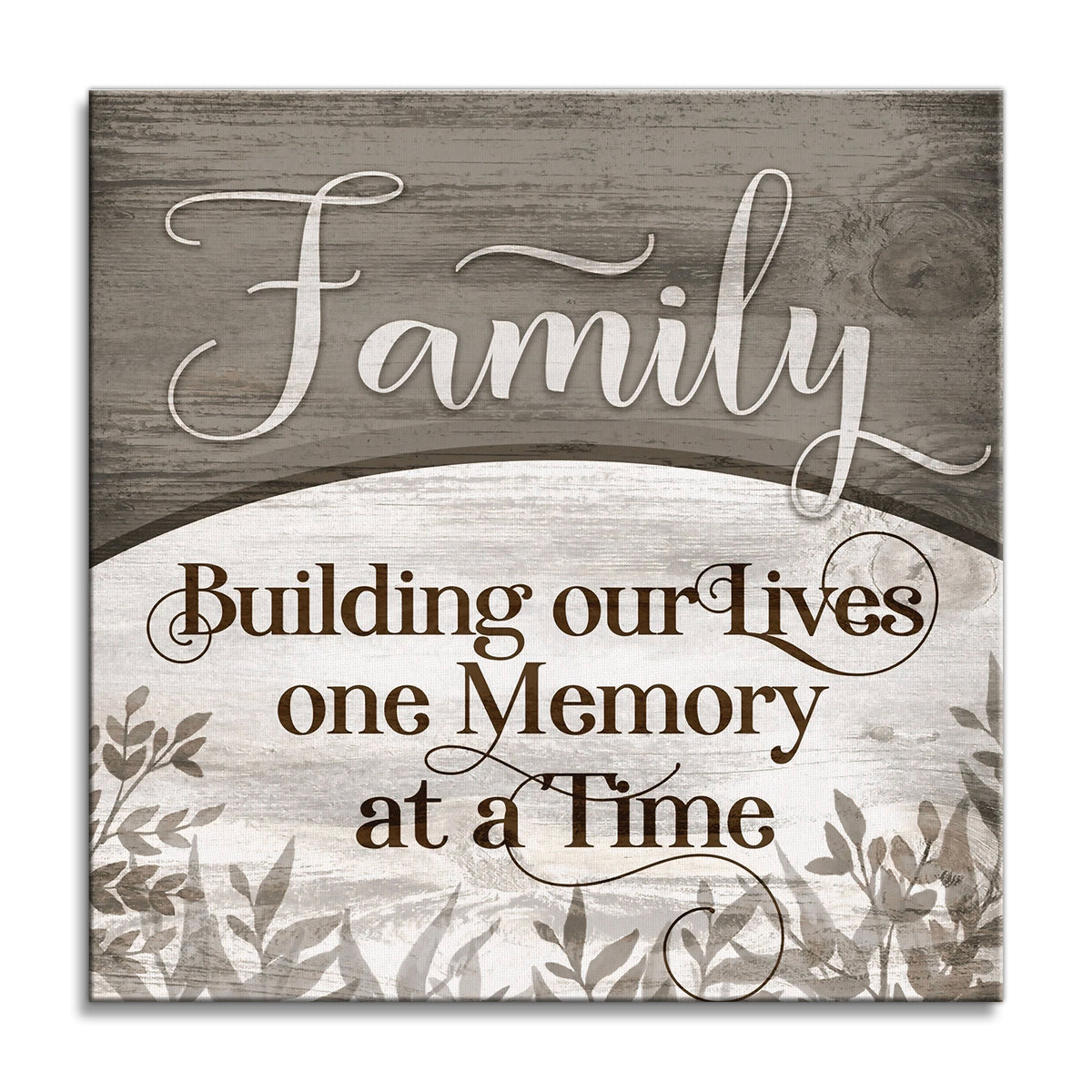 Family Building Our Lives One Memory At A Time Canvas – Home Decor