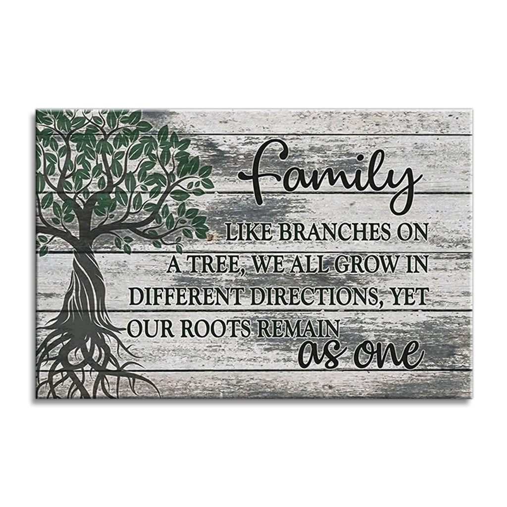 Family Tree Roots Remain As One Canvas – Family Wall Art