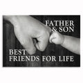 Father And Son Best Friends For Life Canvas – Father's Day Wall Art