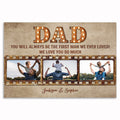 Personalized Dad First Man I Ever Loved Canvas – Father's Day Photo