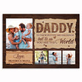 Personalized Daddy To Us You Are The World Photo Canvas – Father's Day