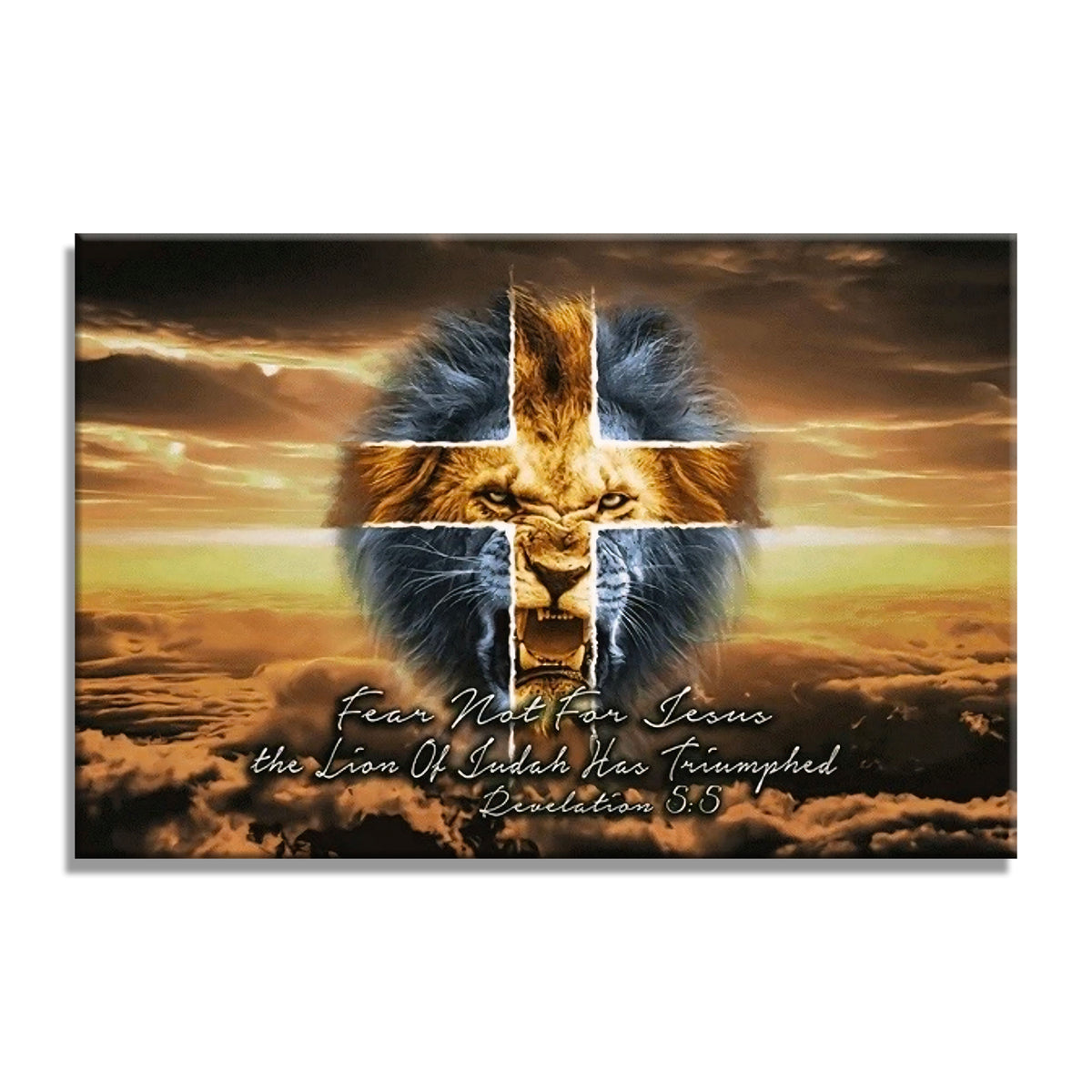 Lion Of Judah Fear Not Canvas Wall Art – Christian Wall Decor
