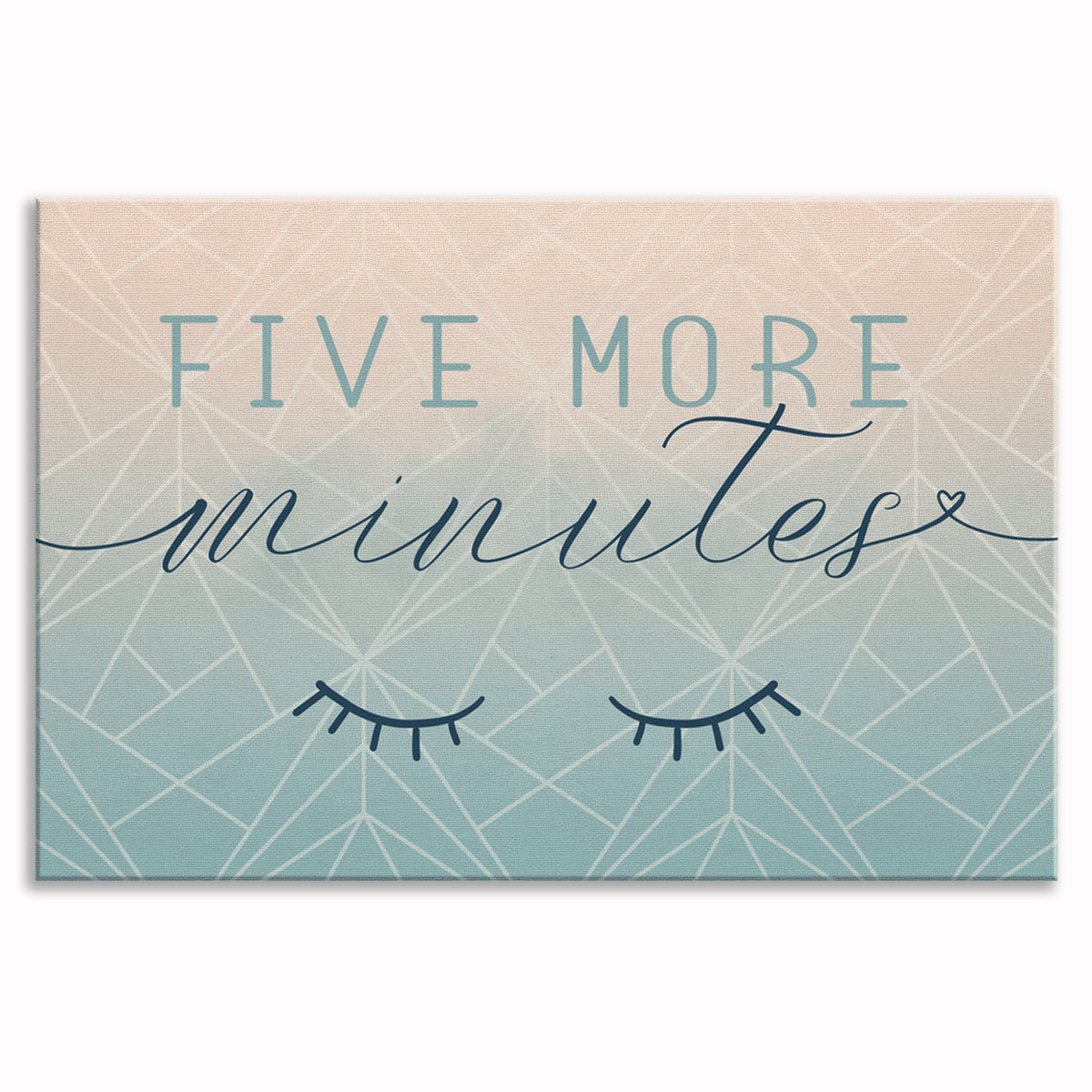 Five More Minutes Canvas Wall Art – Soft Bedroom And Nursery Decor