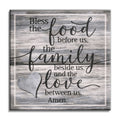 Bless The Food Before Us Canvas – Grey Farmhouse Dining Room Decor