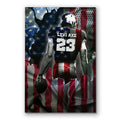 Personalized Football American Flag Canvas – Custom Name And Number